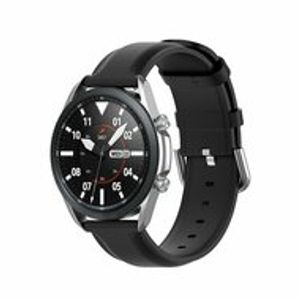 Classic leren bandje - Zwart - Samsung Galaxy Watch 3 - 45mm