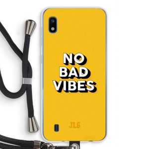 No Bad Vibes: Samsung Galaxy A10 Transparant Hoesje met koord