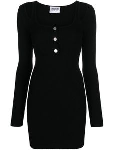 MOSCHINO JEANS robe nervurée à manches longues - Noir