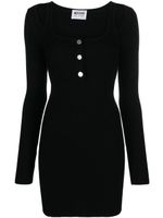 MOSCHINO JEANS robe nervurée à manches longues - Noir MOSCHINO JEANS robe nervurée à manches longues - Noir