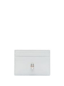 Alexander McQueen porte-cartes Skull en cuir - Gris