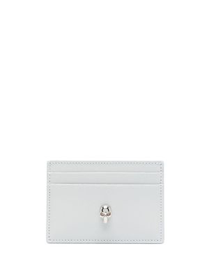 Alexander McQueen porte-cartes Skull en cuir - Gris