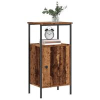 Nachtkastjes 2 st 41x31x80 cm bewerkt hout oud houtkleurig