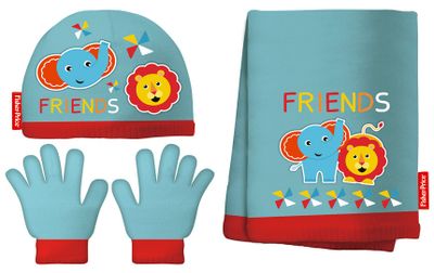 Arditex accessoiresset junior acryl blauw/rood 3-delig one-size