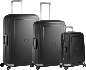 Samsonite S'cure Spinner 55+75+69cm Black kofferset