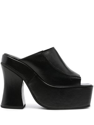 Eckhaus Latta mules en cuir à plateforme 130 mm - Noir Eckhaus Latta mules en cuir à plateforme 130 mm - Noir