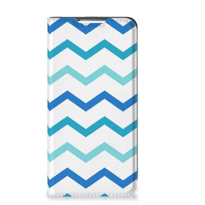 Samsung Galaxy S22 | Hoesje met Magneet | Zigzag Blauw