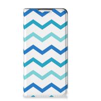 Samsung Galaxy S22 | Hoesje met Magneet | Zigzag Blauw