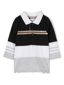 BOSS Kidswear polo à logo imprimé - Noir