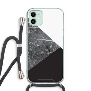 Combinatie marmer: iPhone 11 Transparant Hoesje met koord