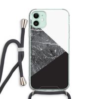 Combinatie marmer: iPhone 11 Transparant Hoesje met koord