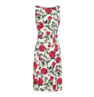 Hearts & Roses Hazel Floral Wiggle Pencil Dress White Pink-L