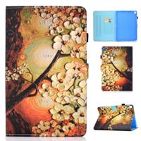 Voor iPad 10 2 inch gekleurde tekening horizontale Flip lederen draagtas met houder & kaartsleuven & pen sleuf & slaap/Wake-up functie (Plum Blossom)