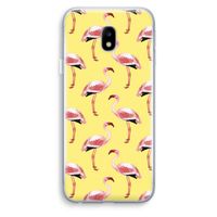 Flamingo's geel: Samsung Galaxy J3 (2017) Transparant Hoesje