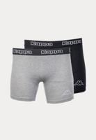 Kappa - Heren Boxershorts - 2 Pack - Zwart & Grijs