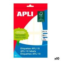 Klevende etiketten Apli Wit Papier 10 Lakens 20 x 75 mm (10 Stuks)