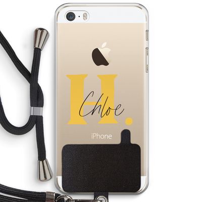 Amber Script: iPhone 5 / 5S / SE Transparant Hoesje met koord