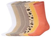 esmara 7 Paar dames sokken (wit/beige/geel, 39-42)