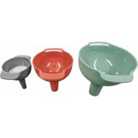 Excellent Houseware Techters - 3-delige set - met zeefje - verschillende formaten