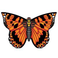 Vlinder vlieger - oranje - B71 cm - nylon
