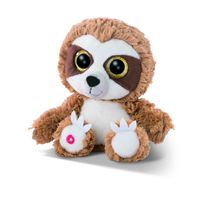 Nici luiaard Heywood - pluche knuffel - bruin - 15 cm