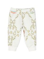 Roberto Cavalli Junior pantalon de jogging à imprimé graphique - Blanc