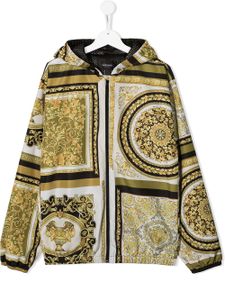 Versace Kids veste imprimée à capuche - Jaune