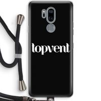 Topvent Zwart: LG G7 Thinq Transparant Hoesje met koord