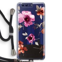 Geschilderde bloemen: Honor 9 Transparant Hoesje met koord