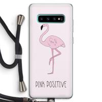 Pink positive: Samsung Galaxy S10 Plus Transparant Hoesje met koord