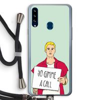 Gimme a call: Samsung Galaxy A20s Transparant Hoesje met koord