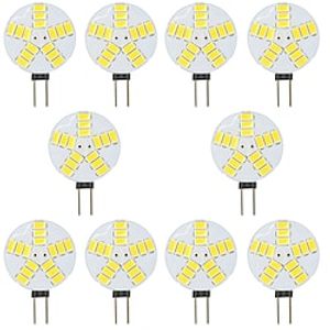 10 stuks 4 w led bi-pin lampen 300 lm g4 t 15 led kralen smd 5730 warm wit wit 12 v Lightinthebox