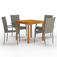 5-delige Tuinset grijs