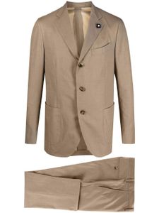 Lardini costume à veste à simple boutonnage - Marron