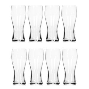 Set van 8 bierglazen/drinkglazen 400 ml