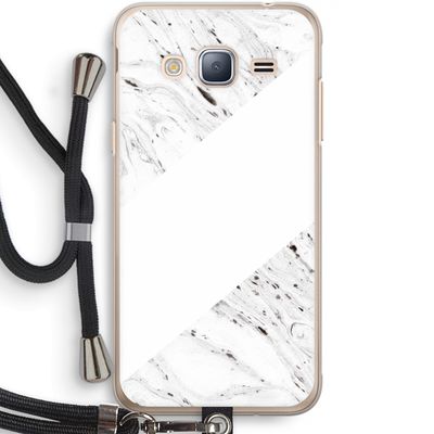 Biggest stripe: Samsung Galaxy J3 (2016) Transparant Hoesje met koord