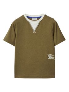 Burberry Kids t-shirt en coton à motif EKD - Vert