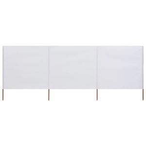 VidaXL Windscherm 3-panelen 400x160 cm stof zandwit