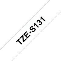 Brother TZe-S131 Labeltape extra sterk klevend Tapekleur: Transparant Tekstkleur: Zwart 12 mm 8 m