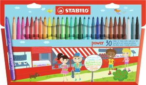 Viltstift STABILO Power 280 etui ÃƒÆ' 30 kleuren