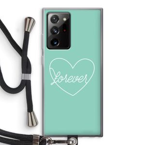 Forever heart pastel: Samsung Galaxy Note 20 Ultra / Note 20 Ultra 5G Transparant Hoesje met koord