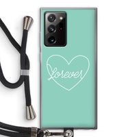 Forever heart pastel: Samsung Galaxy Note 20 Ultra / Note 20 Ultra 5G Transparant Hoesje met koord