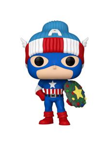 Marvel POP! Vinyl Figure Holiday Capt. America 9 cm