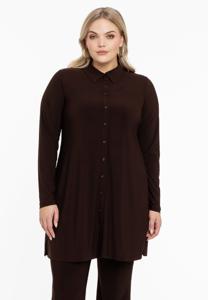 Yoek Blouse | Bruin | Maat 50/52