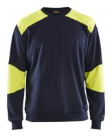 Blåkläder Vlamvertragend Sweatshirt 34581762 | Marine/High-Vis Geel | Maat S - 7330509726358