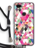 Gekleurde driehoekjes: Pixel 3a Transparant Hoesje met koord