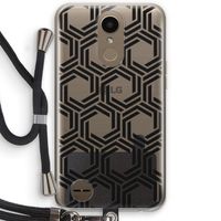 Geometrisch patroon: LG K10 (2017) Transparant Hoesje met koord