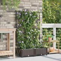 VidaXL Tuin bloempot 2 pcs bruin staal