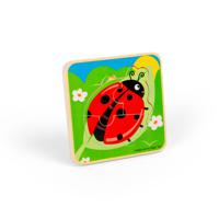 Bigjigs levenscyclus puzzel lieveheersbeestje - thumbnail
