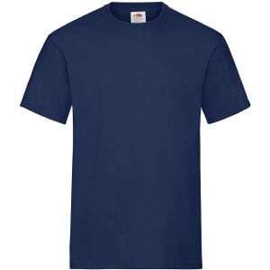 3-Pack Maat M - Donkerblauwe/navy t-shirts ronde hals 195 gr heavy T voor heren M  -